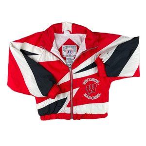 Kids vintage Wisconsin badgers windbreaker jacket